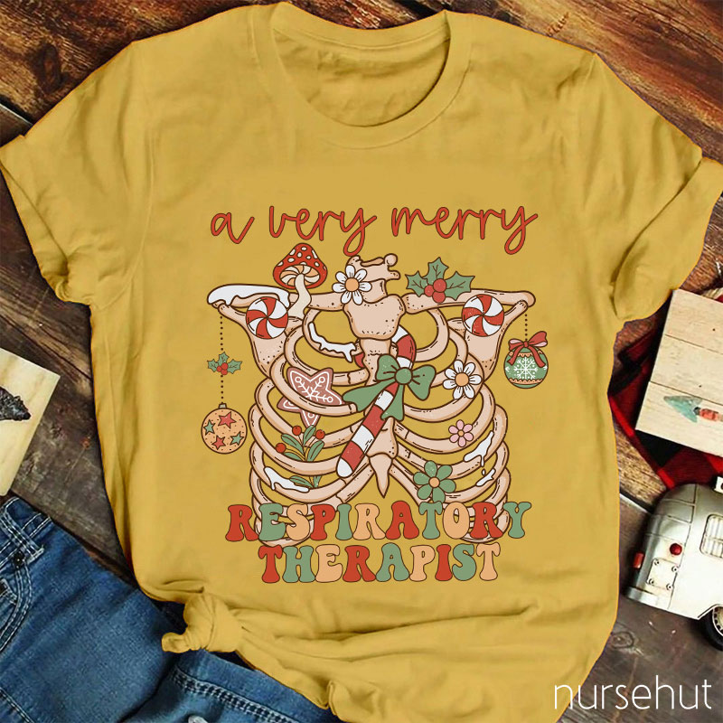 A Very Merry Respiratory Therapist Nurse T-Shirt