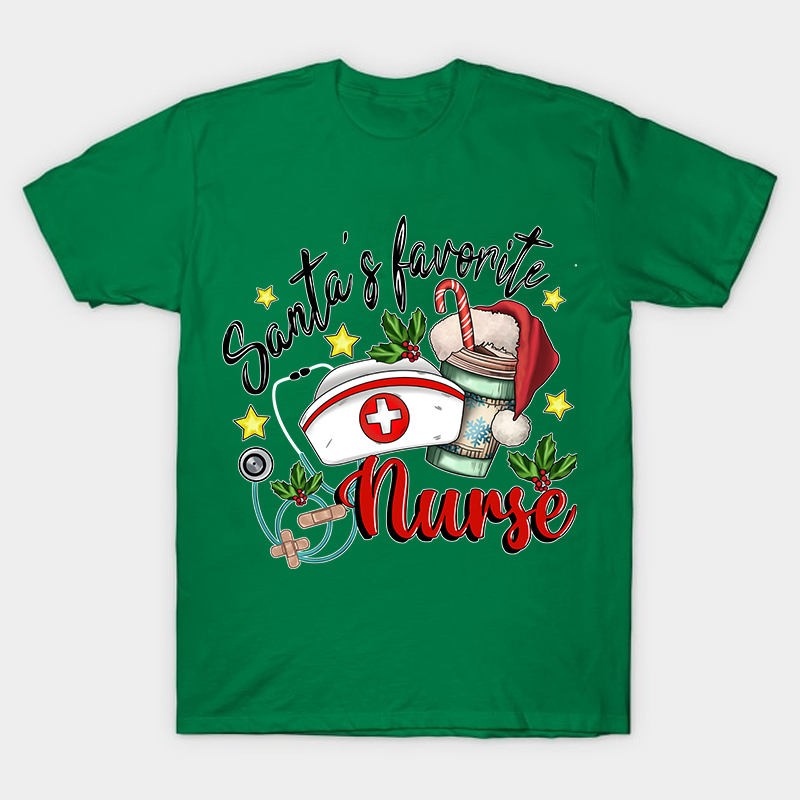 Santa's Favorite Nurse T-Shirt