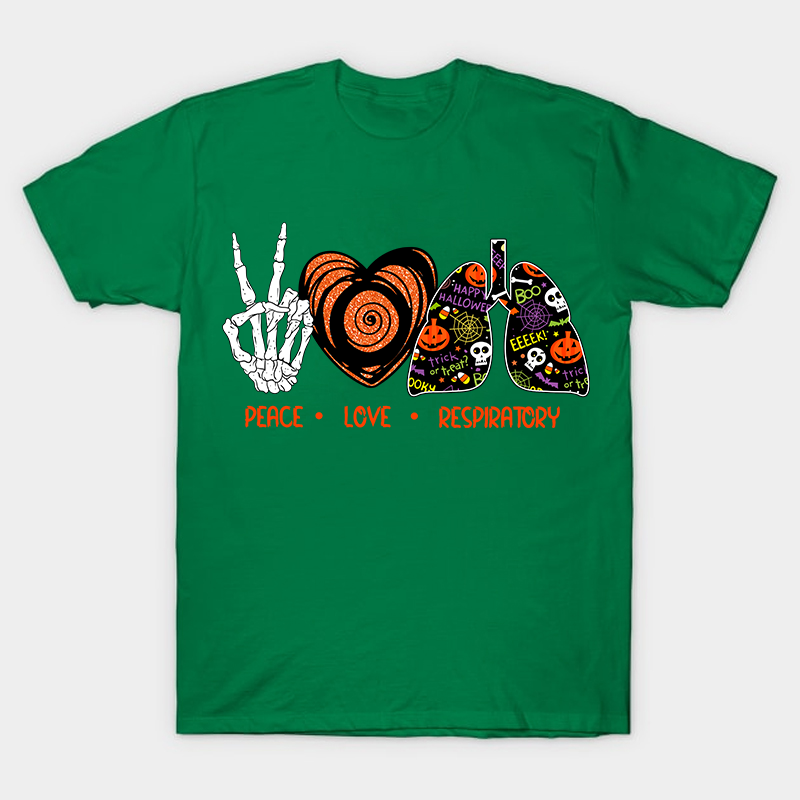 Peace Love Respiratory Nurse T-Shirt