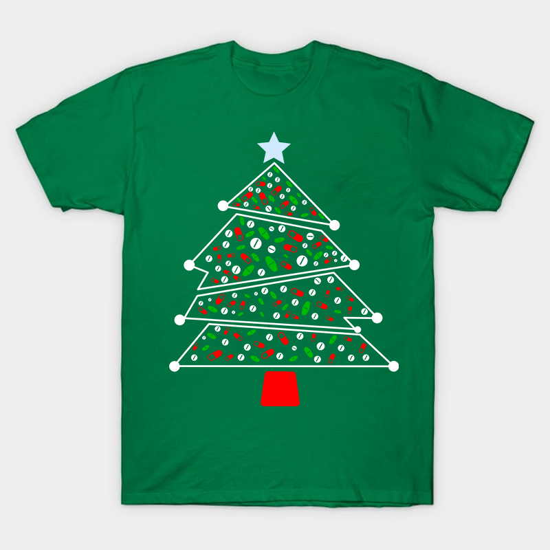 Pill Christmas Tree Nurse T-Shirt