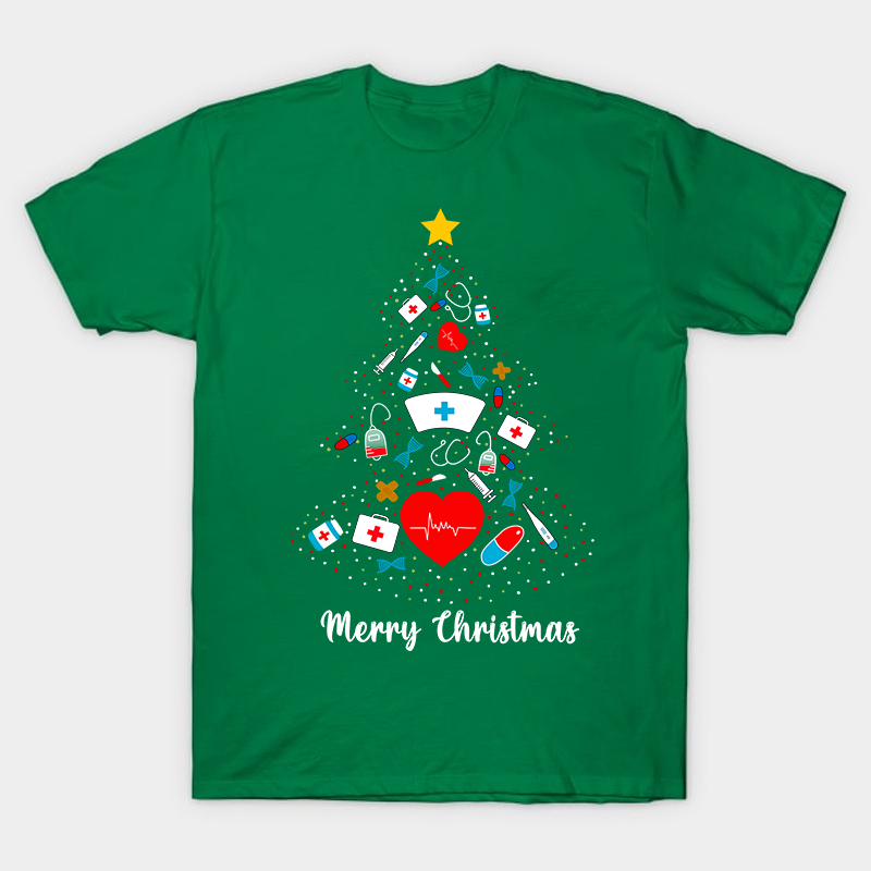 This Is The Nurse's Christmas Tree Nurse T-Shirt