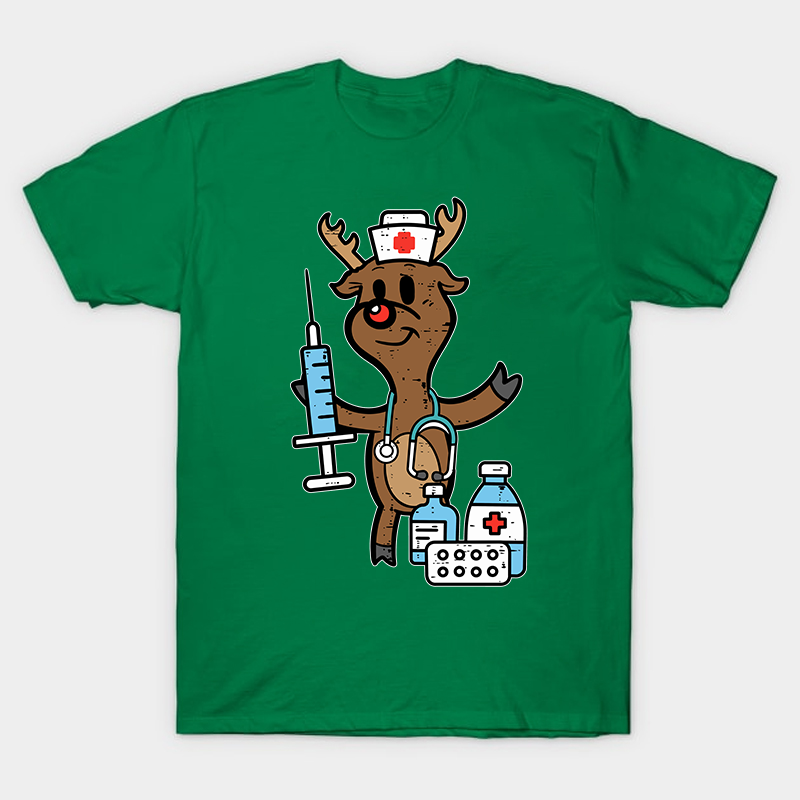 Christmas Elk Nurse T-Shirt