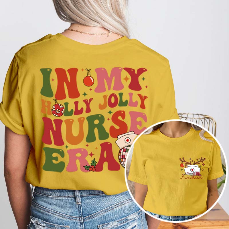 Personalized In My Merry And Bright  Era Nurse Two Sided T-Shirt