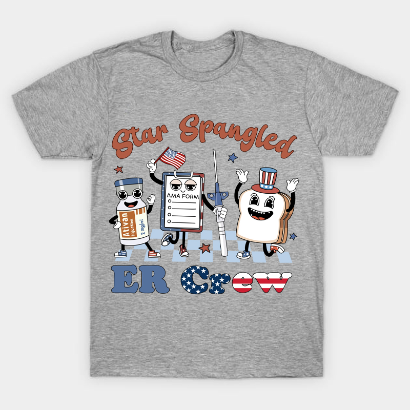 Personalized Department Star Spangled Crew Nurse T-Shirt
