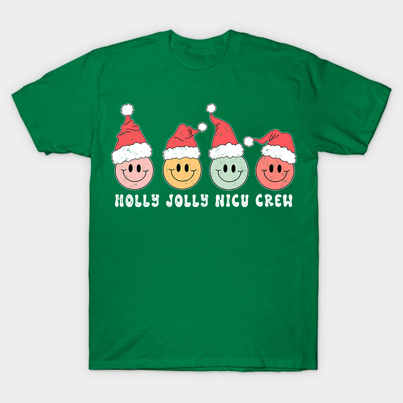 Holly Jolly Nicu Crew Nurse T-Shirt