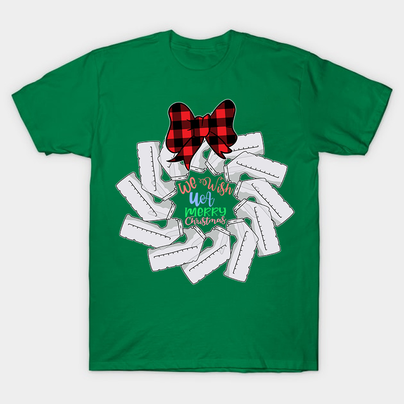 We Wish Merry UA Christmas Nurse T-Shirt