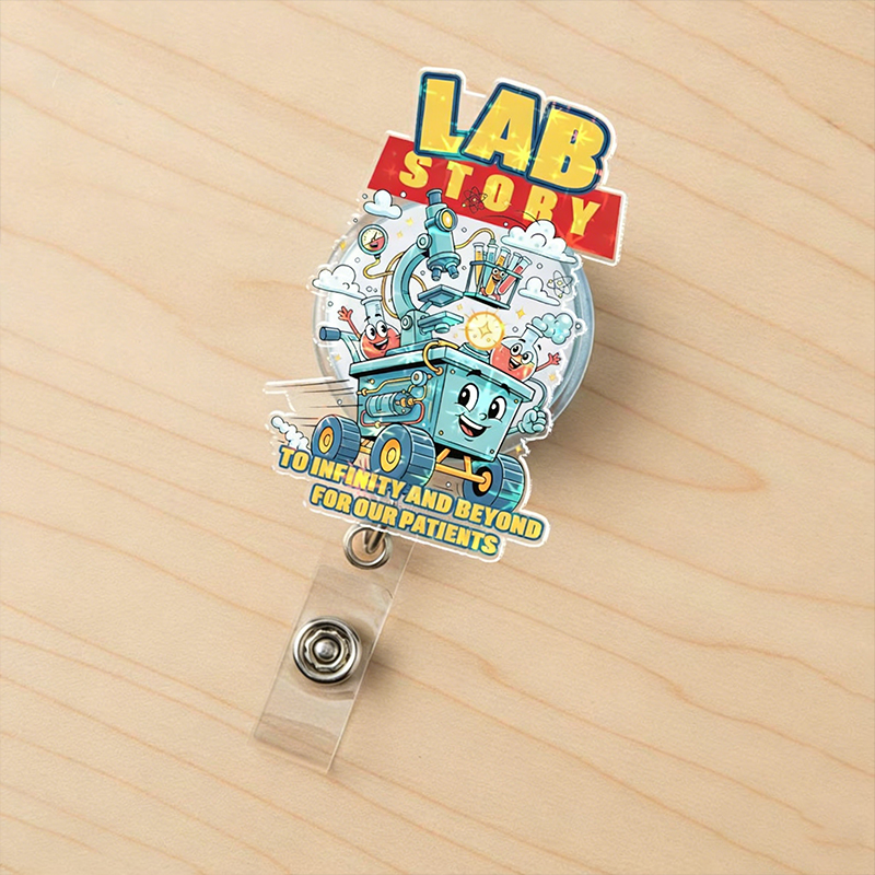 Lab Equipment To Infinity And Beyond For Our Patients Badge Reel