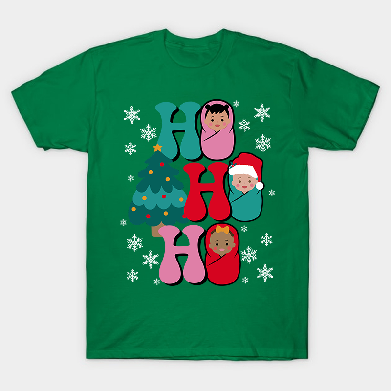 Ho Ho Ho Christmas Nurse T-Shirt