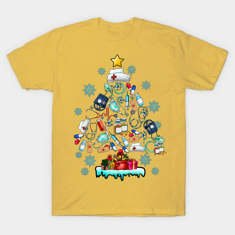 Nurse Christmas Trees Nurse T-Shirt