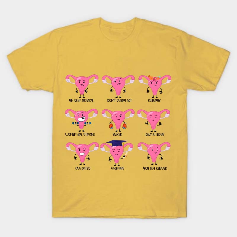 Women Are Strong Cuterus Nurse T-Shirt