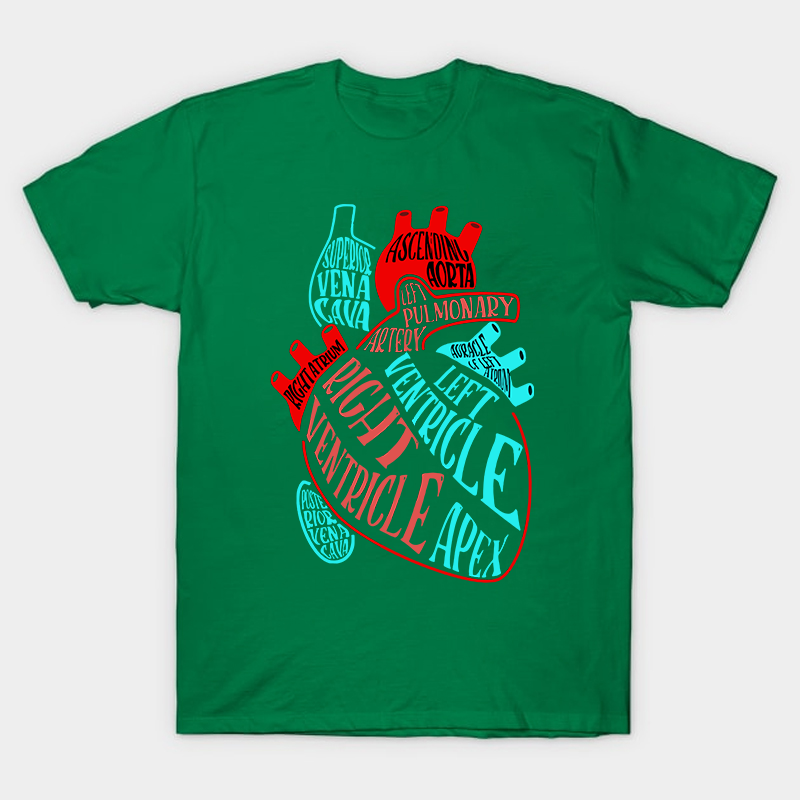 Heart With Red And Blue Nurse T-Shirt