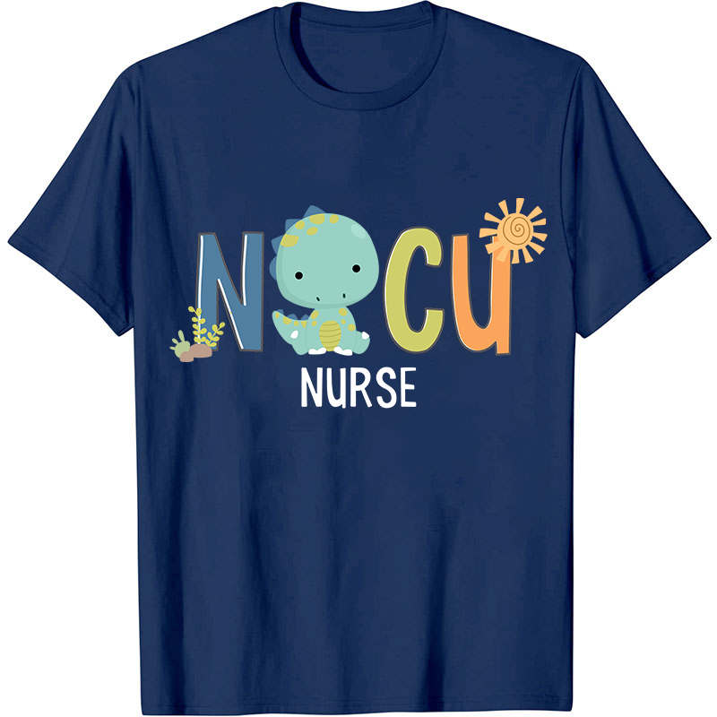 NICU Cute Dinosaur Nurse T-Shirt