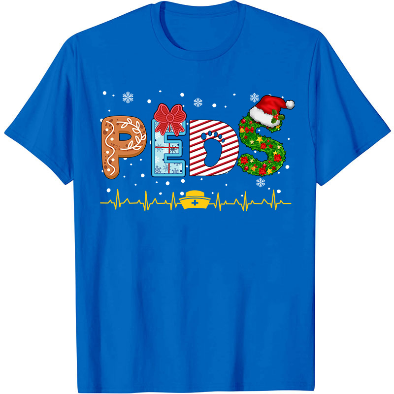 Personalized Christmas Elements Letters Nurse T-Shirt