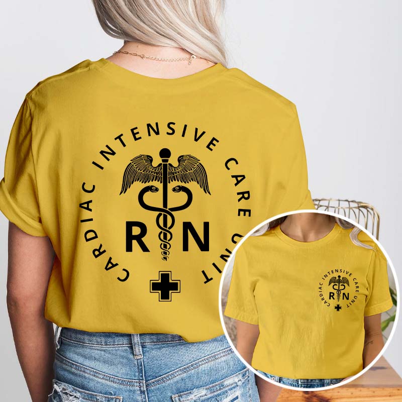 Cardiac Intensive Care Unity Nurse Two Sided T-Shirt
