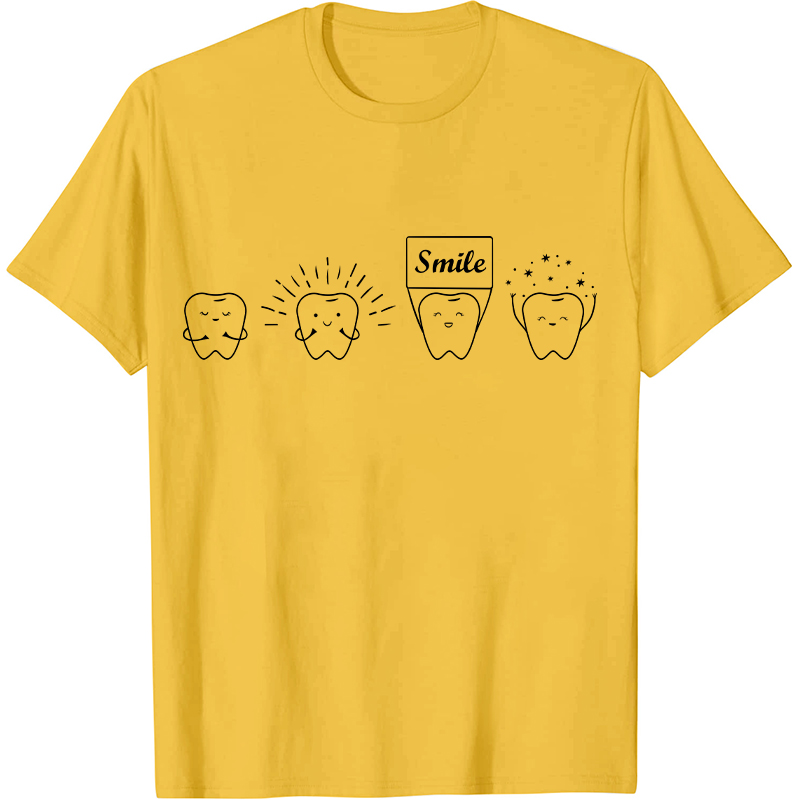Smile Clean White Healthy Teeth Dentist Nurse T-Shirt