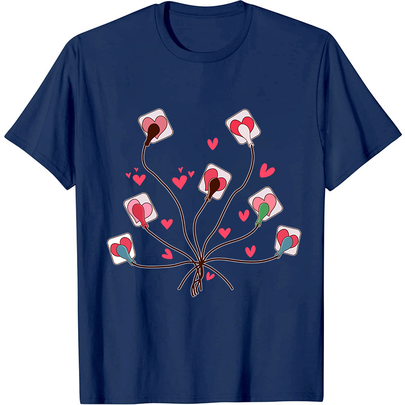 Valentines EKG Leads Cheat Nurse T-Shirt