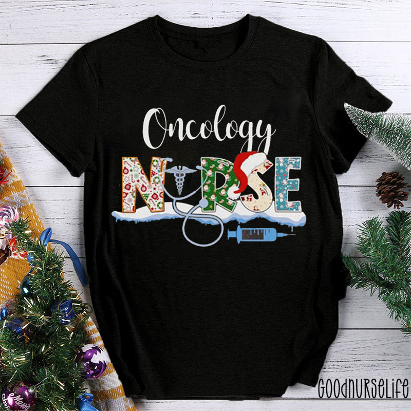 Oncology Nurse Christmas T-Shirt