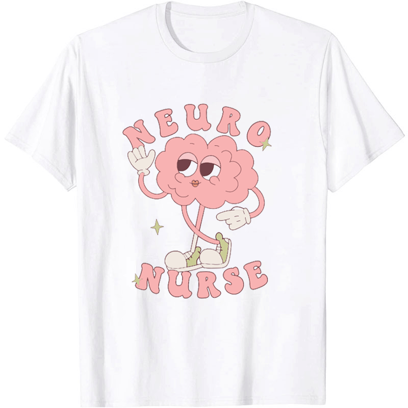 Funny Cartoon Neuro  Nurse T-Shirt