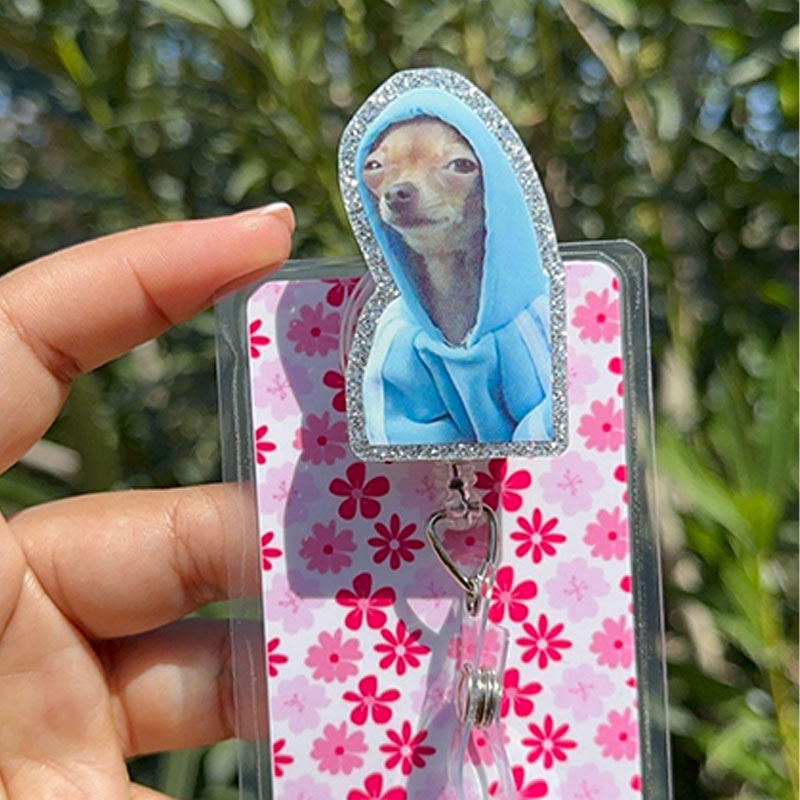 Meme Dog Badge Reel
