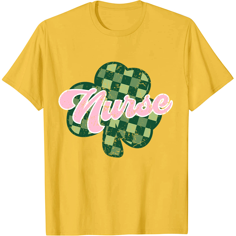 Pink Shamrock Nurse T-Shirt