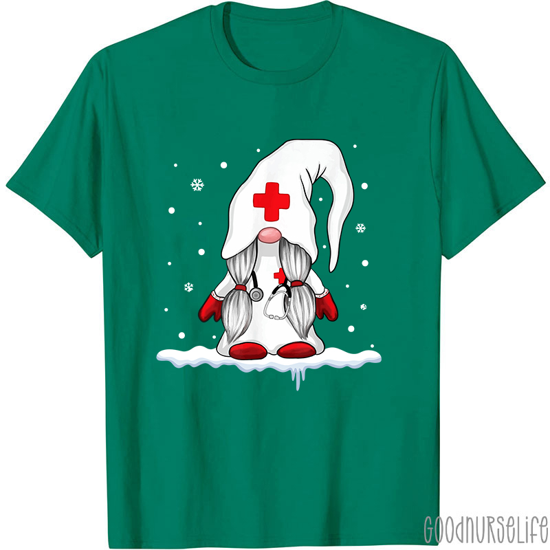 Gnome Snowman Nurse T-Shirt