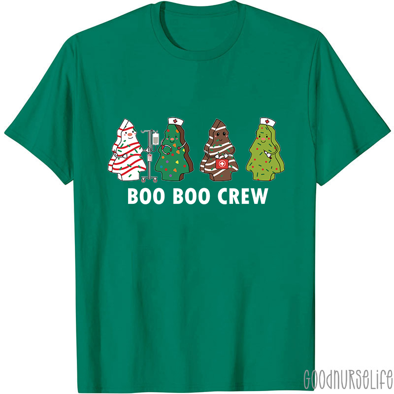 Christmas Tree Boo Boo Crew Nurse T-Shirt