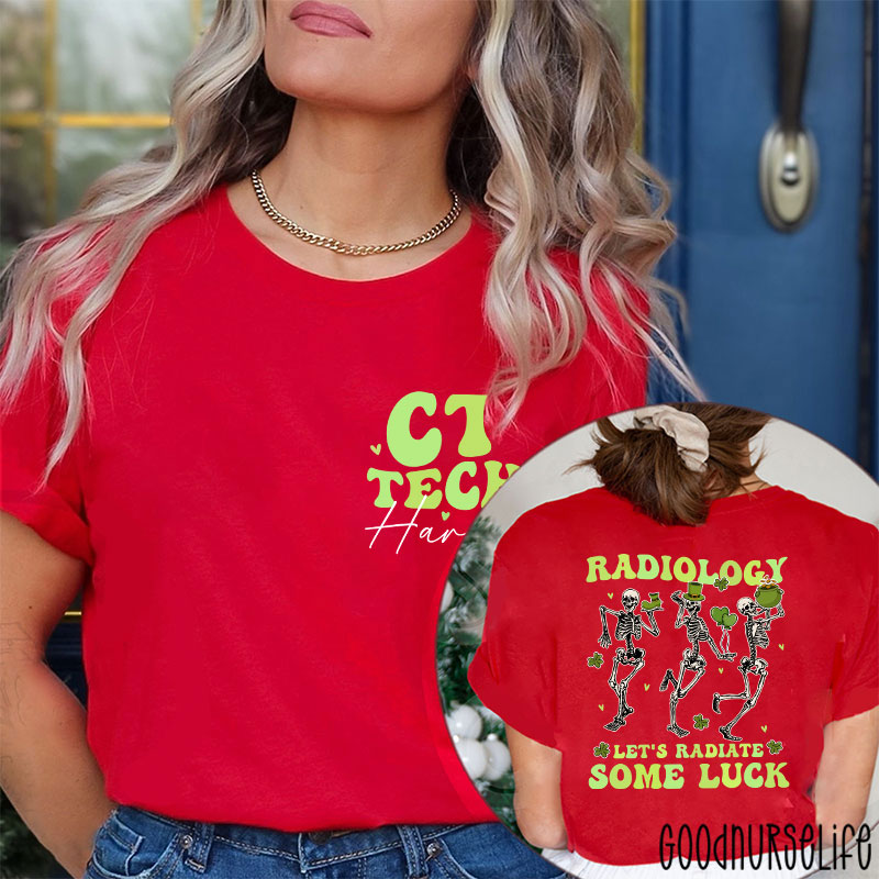 Personalized Let's Radiate Some Luck Nurse Two Sided T-Shirt