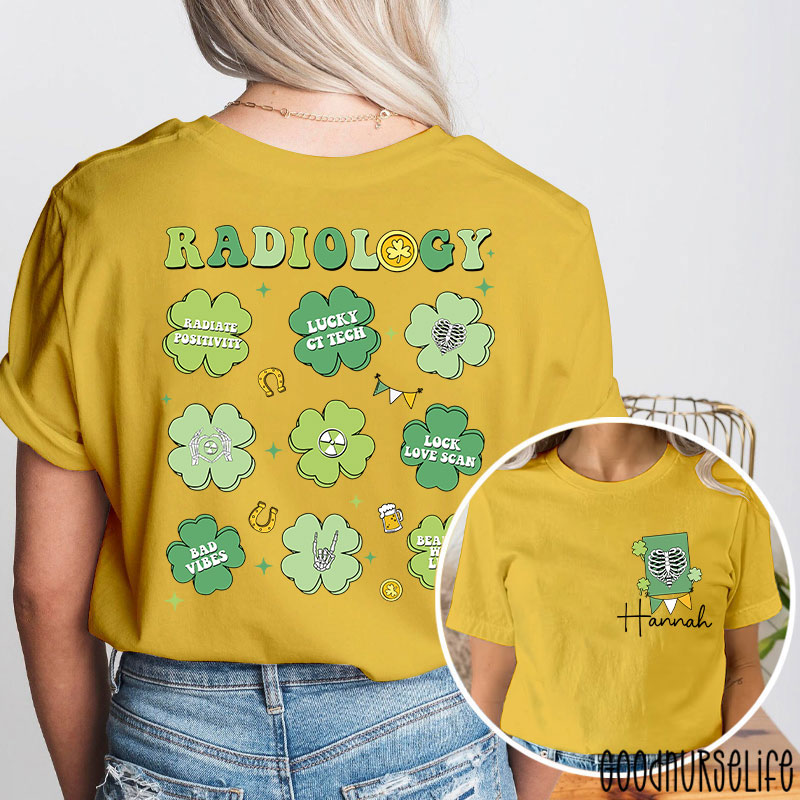 Personalized Lock Love Scan Nurse Two Sided T-Shirt