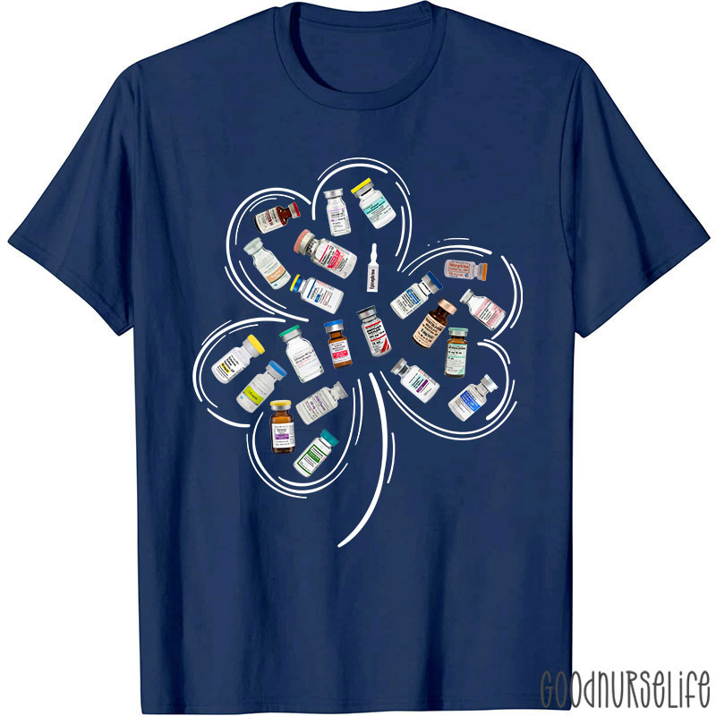 Medicine And Clover Nurse T-Shirt
