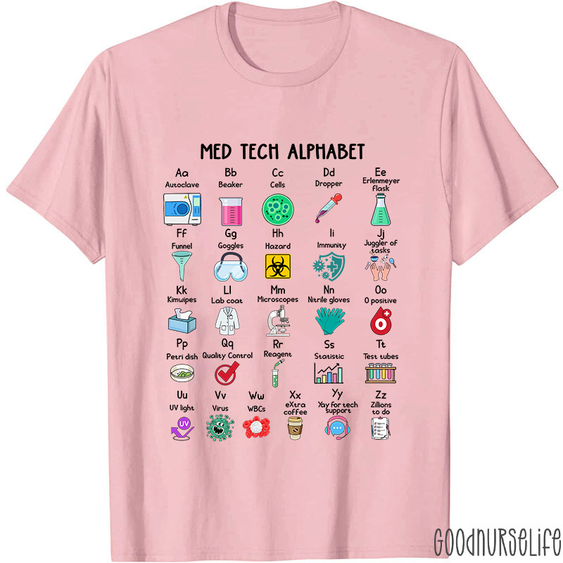 Med Tech Alphabet Nurse T-shirt