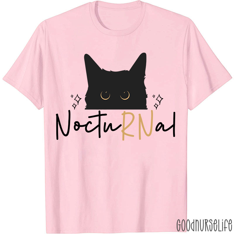 Black Cat Nocturnal Nurse T-Shirt