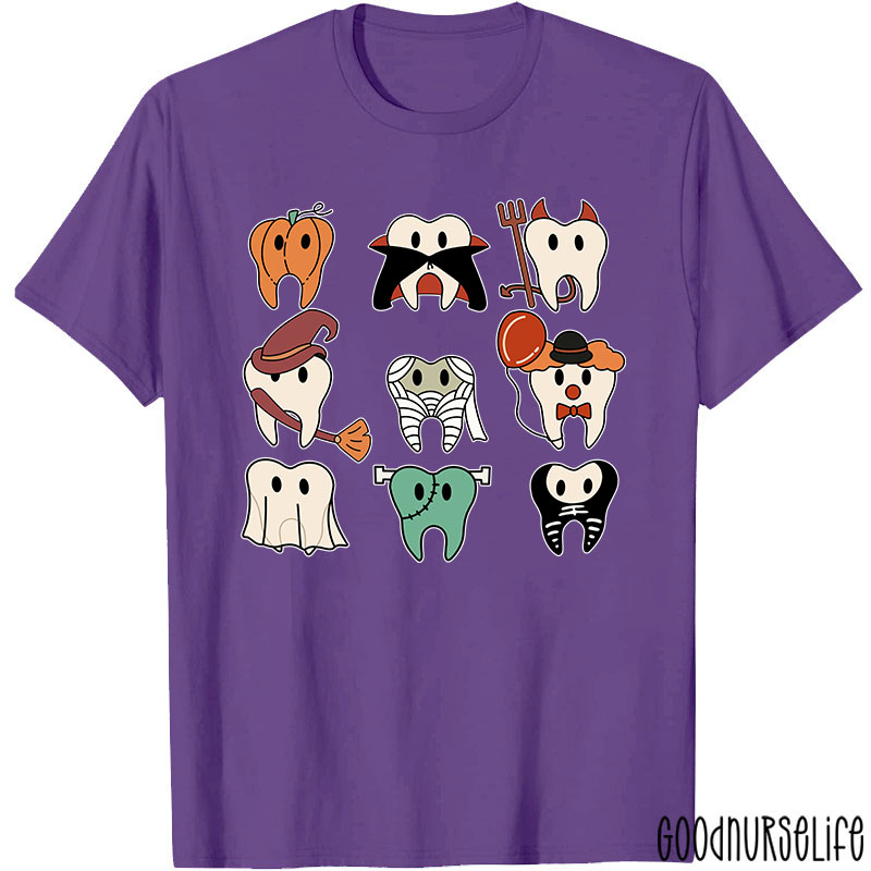 Halloween Tooth Queue Dental T-Shirt