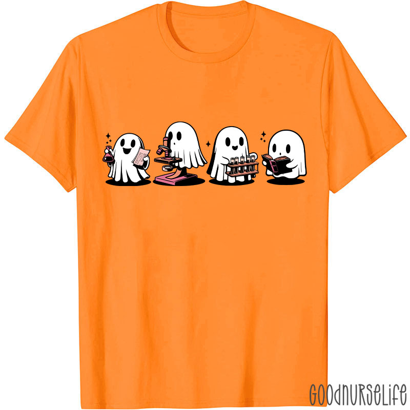 Halloween Cute Ghost Laboratory T-Shirt