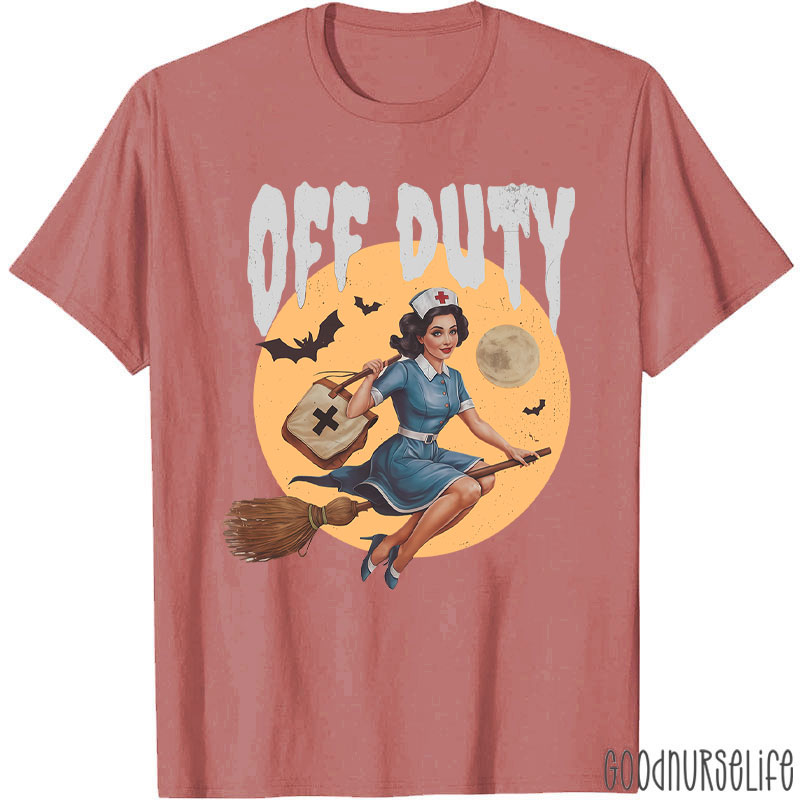 Spooky Nurse Off Duty Halloween Party Nurse T-Shirt