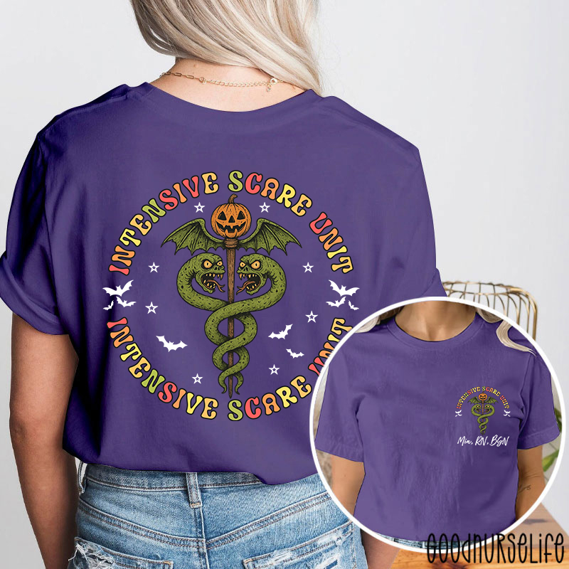 Personalized Intensive Scare Unit Two Sided T-Shirt