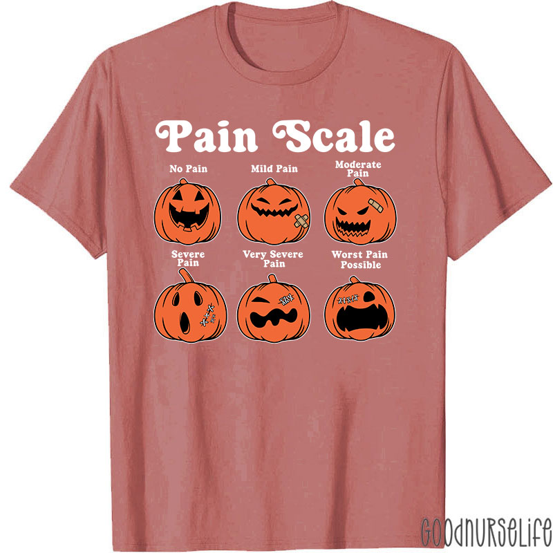 Pumpkin Pain Scale Nurse T-Shirt