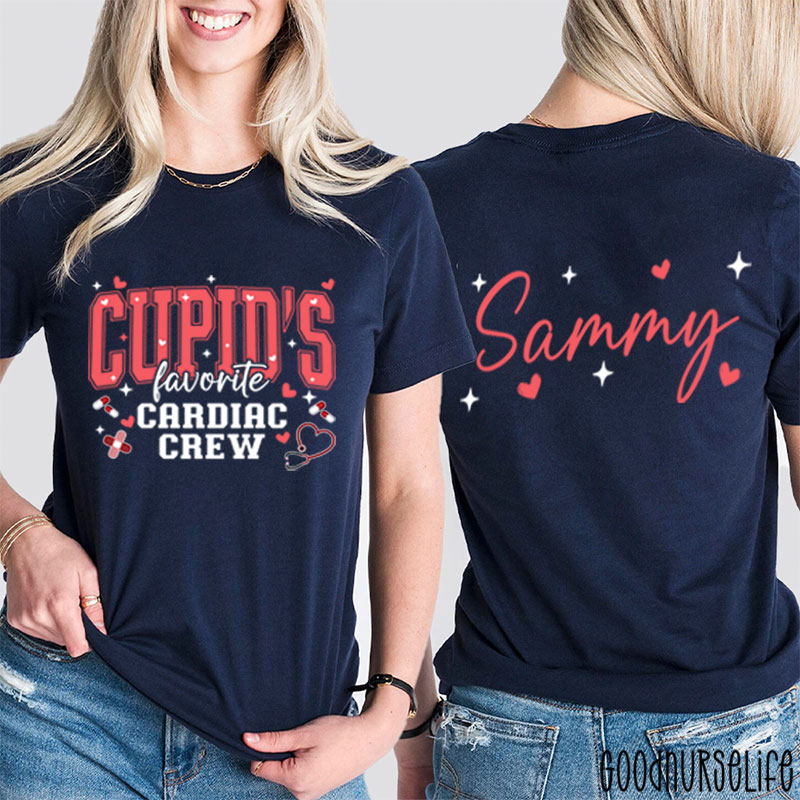 Personalized Cupid's Favorite Nurse Two Sided T-Shirt