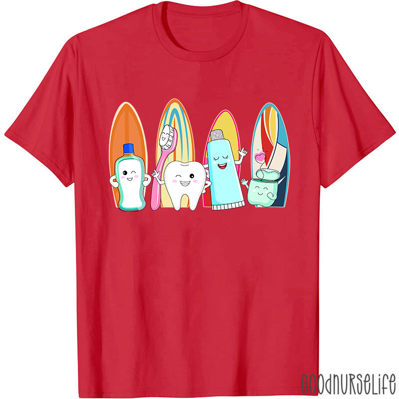 Tooth Teeth Swim And Sun Beach Summer Dentist T-Shirt