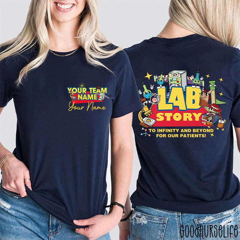 Personalized Lab Week 2026 Lab Story Two Sided T-Shirt