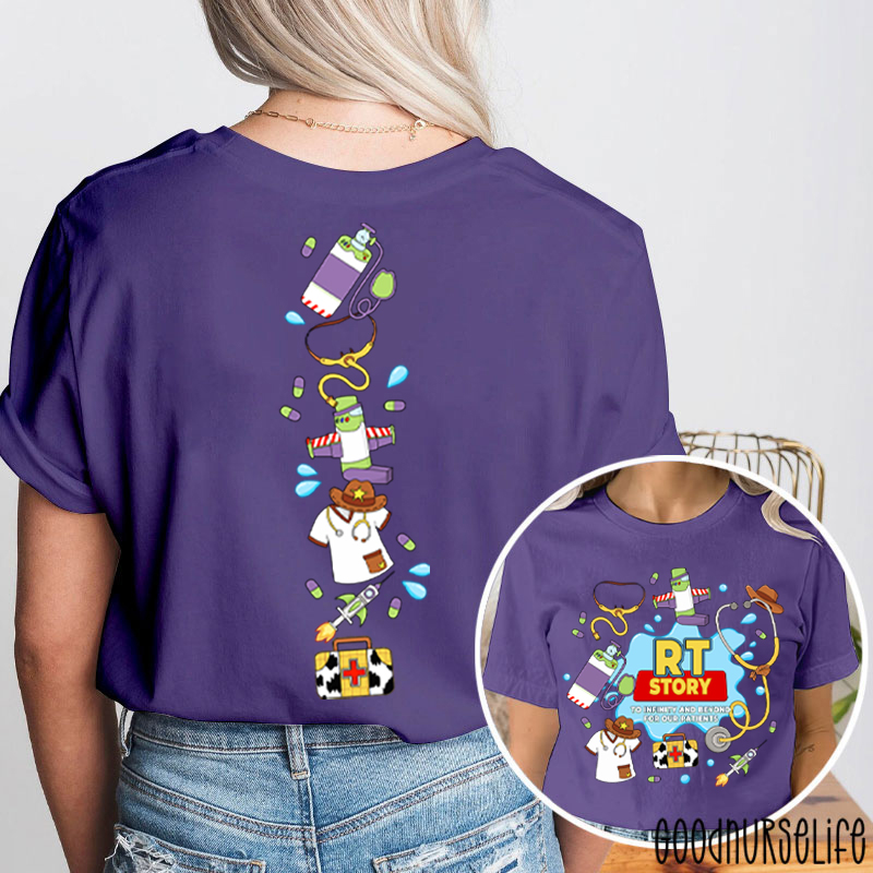 RT Story To Infinity And Beyond For Our Patients Two Sided T-Shirt