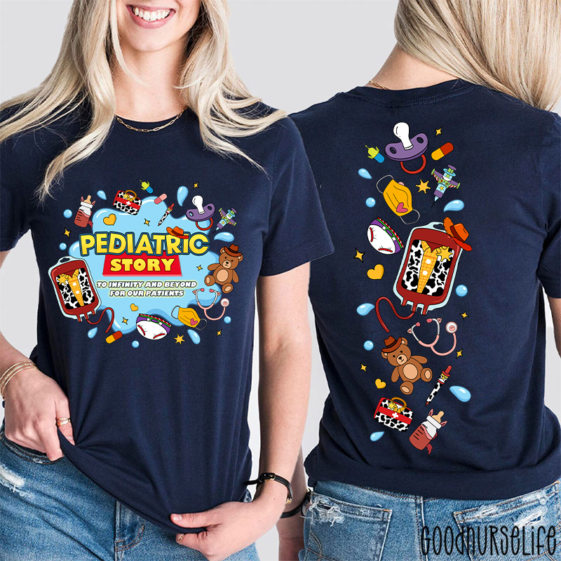 Pediatric Story To Infinity And Beyond Two Sided T-Shirt