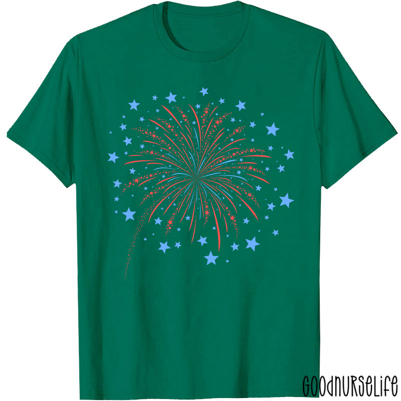4th Of July Firework Nurse T-Shirt