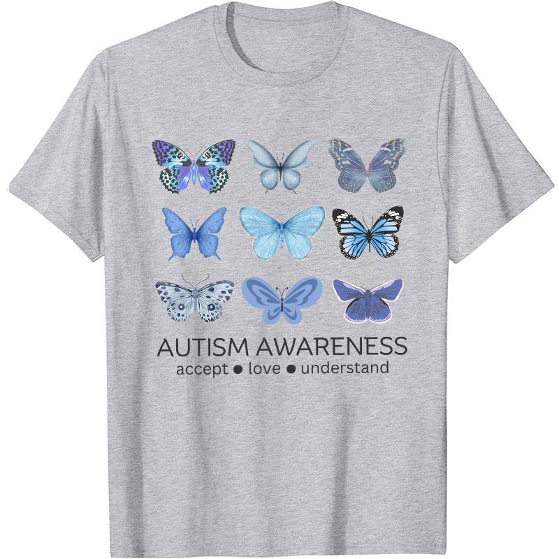 Autism Awareness Butterfly Nurse T-Shirt