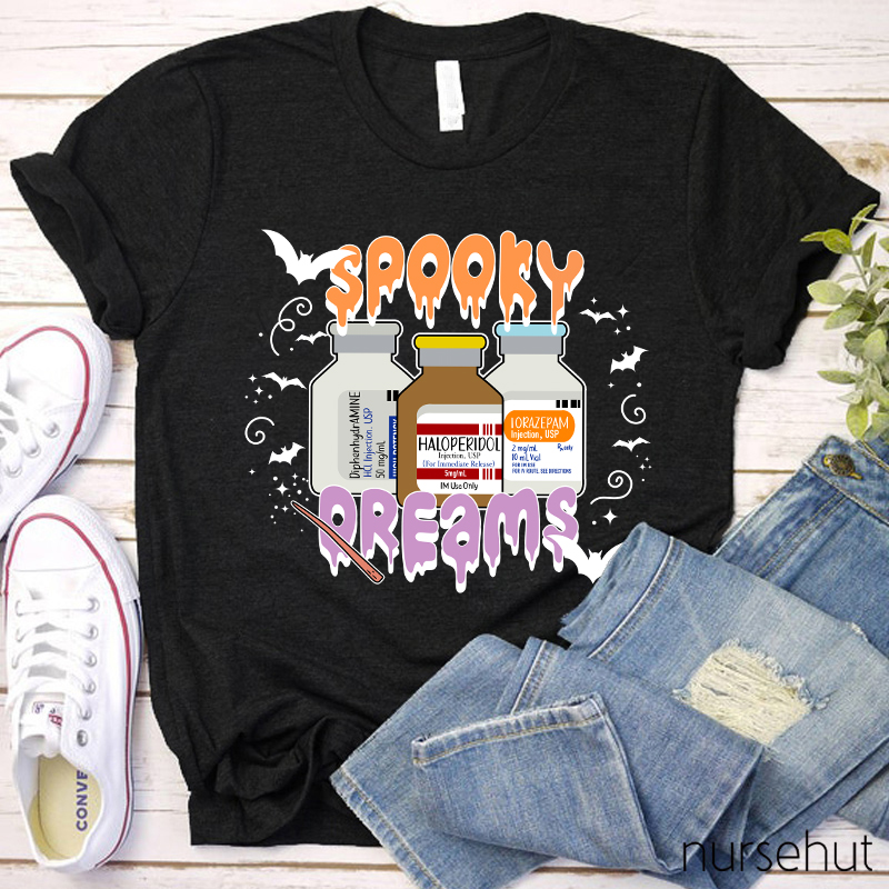 Halloween Spooky Dreams Nurse T-Shirt