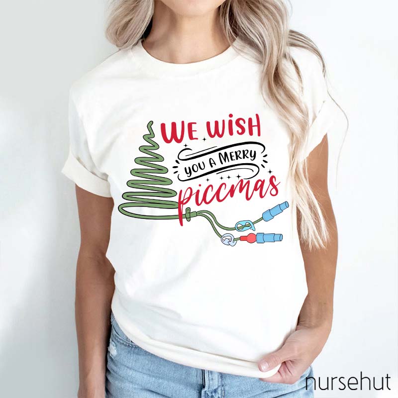 We Wish You A Merry Piccmas Nurse T-Shirt