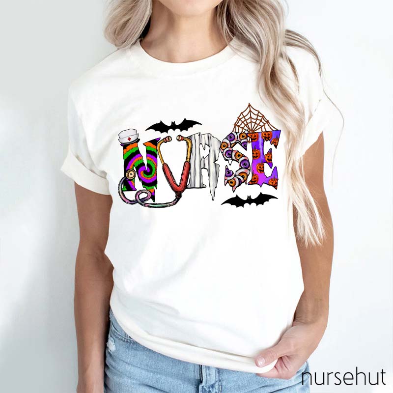 Spooky Halloween Nurse T-Shirt
