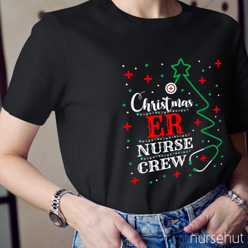 Personalized Christmas ICU Nurse Crew T-Shirt