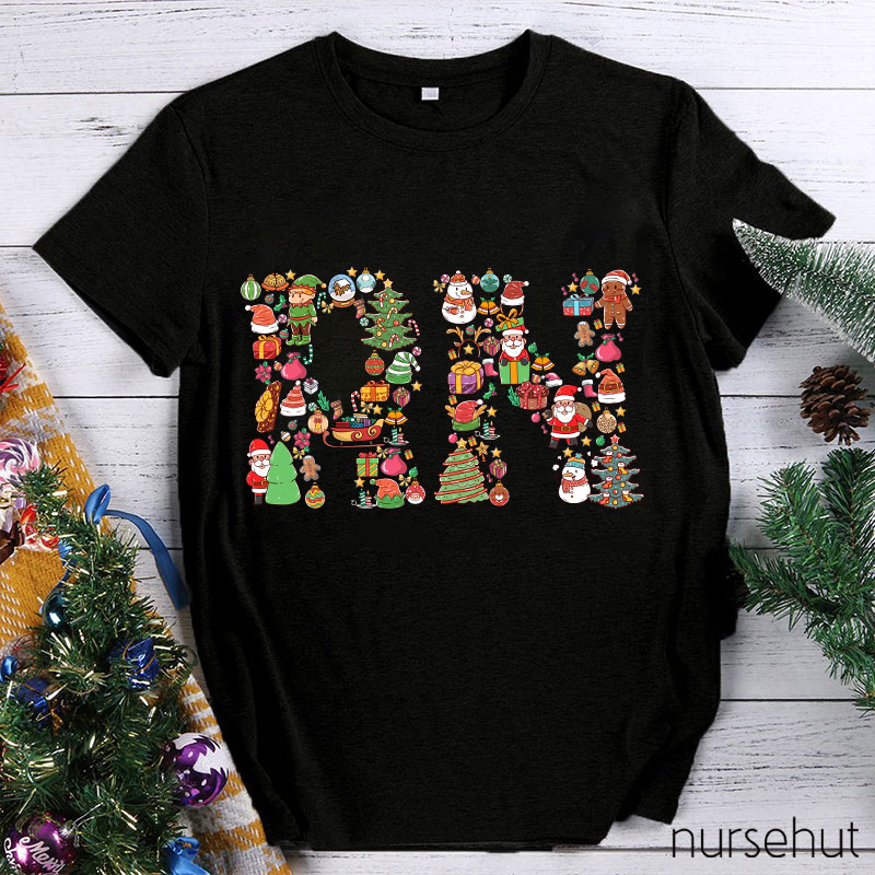 Personalized Christmas Element Nurse T-Shirt