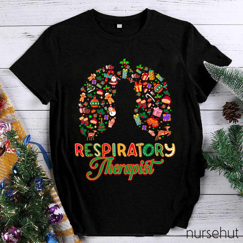 Christmas Vibes Respiratory Therapist Nurse T-Shirt