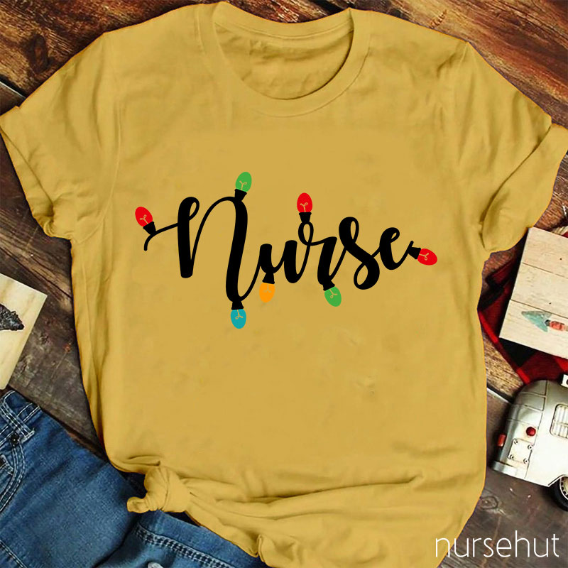 Christmas Light Nurse T-Shirt